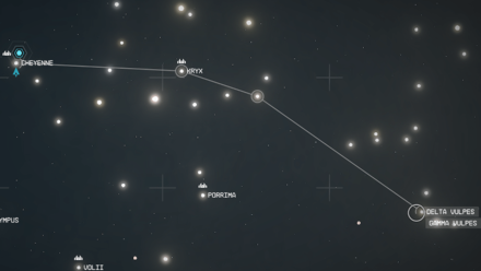 Starfield - Delta Vulpes Star Map Overview