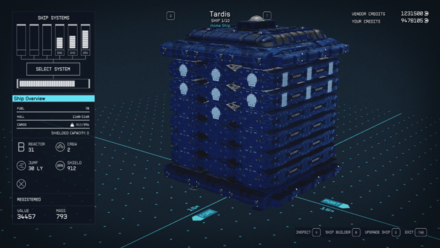 Starfield - Tardis With Stats