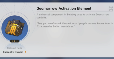 Honkai Star Rail - Geomarrow Activation Element