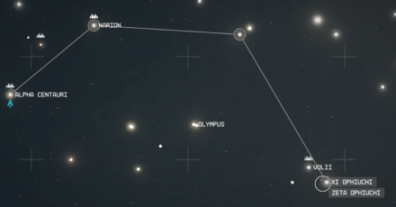 Starfield - Xi Ophiuchi Star Map Overview