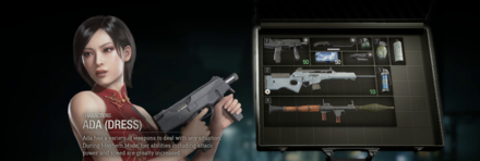 RE4 Remake Mercenaries - Ada (Dress) Weapon Loadout