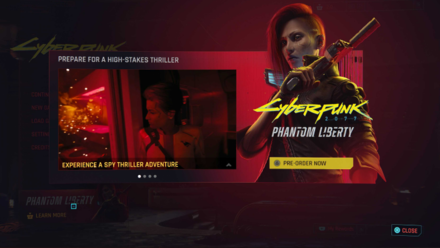Cyperpunk 2077 Phantom Liberty - Phantom Liberty Screen for PS5