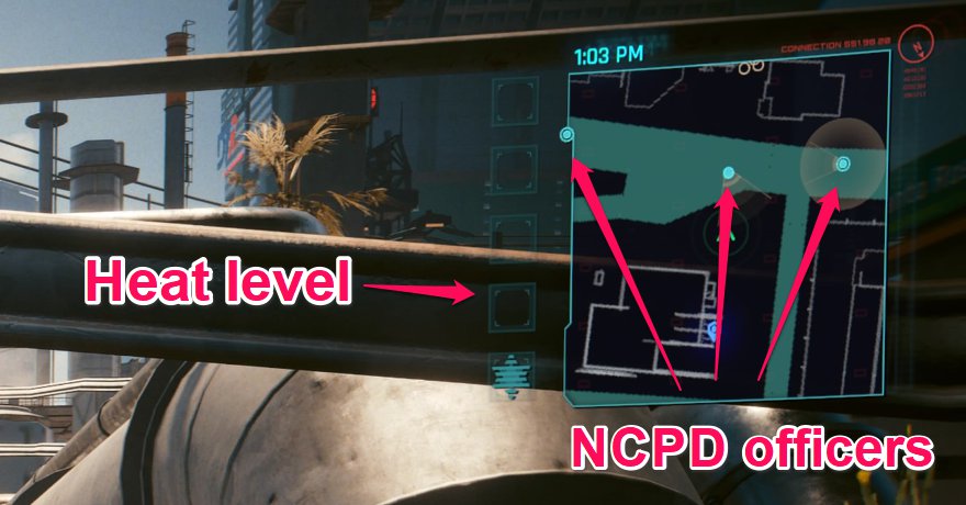Cyberpunk - police on minimap