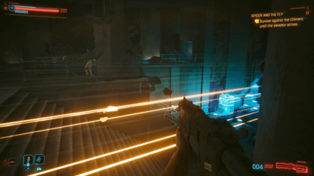 Cyberpunk 2077 - Survive Against the Chimera Until the Elevator Arrives