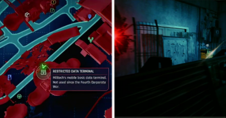 Cyberpunk 2077 - Voodoo Boys Barricade Data Terminal Location
