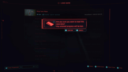 Cyberpunk 2077: Phantom Liberty - Save, then load that save