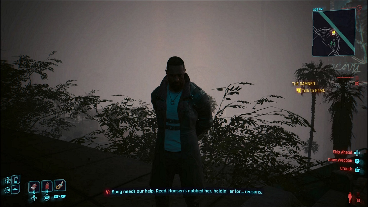 Cyberpunk - talking to Reed outside