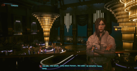 Cyberpunk Phantom Liberty - Talking to Songbird in Black Sapphire