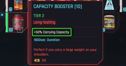 Cyberpunk 2077 Phantom Liberty - Capacity Booster Effect