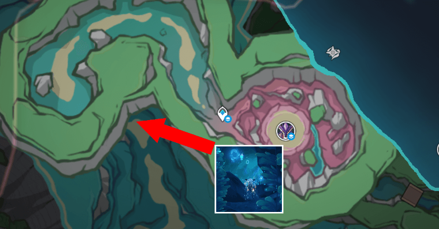 Genshin Impact - Millennial Pearl Seahorse Location on Map