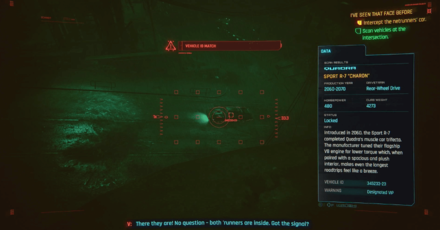 Cyberpunk Phantom Liberty - Scan the Correct Car