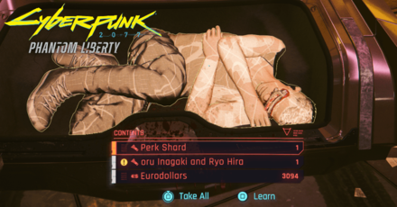 Cyberpunk 2077 Phantom Liberty - Where to Find Perk Shards