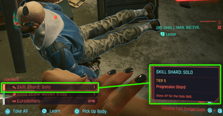 Cyberpunk 2077 Phantom Liberty - Skill Shards from Enemies