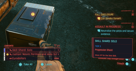 Cyberpunk 2077 Phantom Liberty - Skill Shards from Fixed Locations