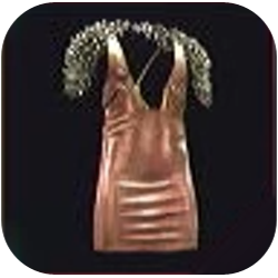 Dress with Crystalline Protective Sleeves