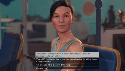 Starfield - Persuade or Pay Credits for the Secret Recipe