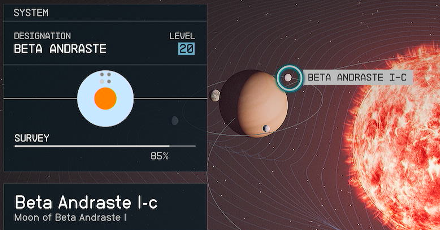 Starfield - Beta Andraste I-c Planet Location