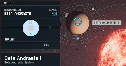 Starfield - Beta Andraste I Planet Location