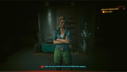 Cyberpunk 2077 - Follow and talk to Alex
