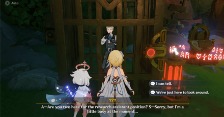 Genshin Impact - Road to the Singularity Quest Guide - Talk to the Trapped Person
