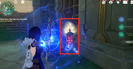 Genshin - Retrieve Anchor at Institute Dormitories  - Use the Ousia Block on the device