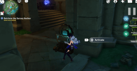Genshin - Retrieve Anchor at Institute Dormitories  - Activate to Retrieve Energy