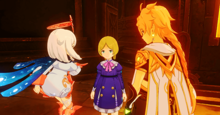 Genshin Impact Game of the Rich Walkthrough - Talk to the little girl