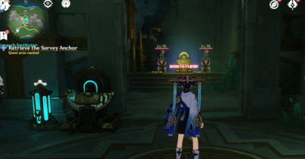 Genshin - Retrieve Anchor at the Institute of Clockwork Applications - Defeat the Enemies to Unlock Terminal