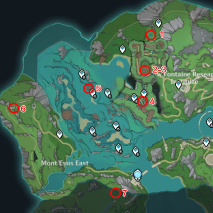 Genshin - Energy Concentrating Components Map Locations