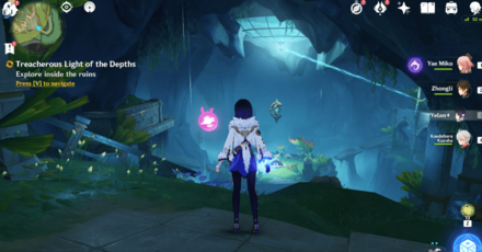 Genshin Impact - Treacherous Light of the Depths - Explore Inside the Ruins