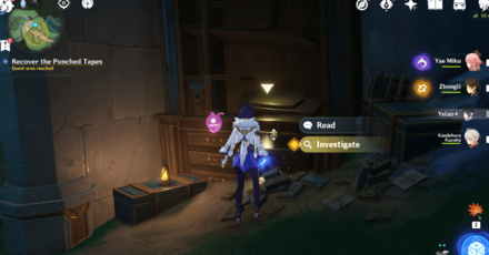 Genshin Impact - Treacherous Light of the Depths - Recover the Second Punched Tape