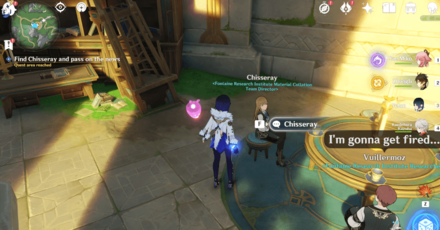 Genshin Impact - Treacherous Light of the Depths - Talk to Chisseray