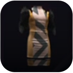 Cocktail Dress with Bioplastic Fur Sleeves