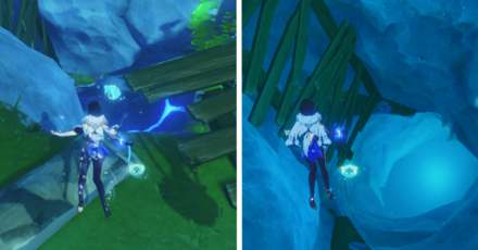 Genshin Impact - Treacherous Light of the Depths - Clear the Rock Using the Jellyfish Ability