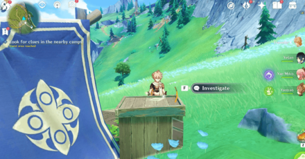 Genshin - How to Look for Clues in the Nearby Camp