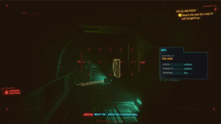 Cyberpunk 2077 -  Search the Area for a way to pull songbird up