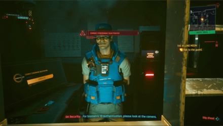 Cyberpunk 2077 -  Proceed to the Security Gate