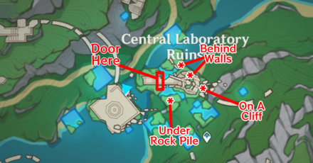 Genshin - Central Laboratory Ruins Puzzle Map