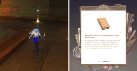 Genshin Impact - To The Stars Shining in the Depths - Pick up the Notebook