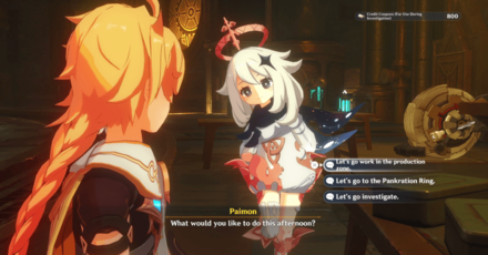 Genshin Impact - To The Stars Shining in the Depths - Decide on the Afternoon Activities