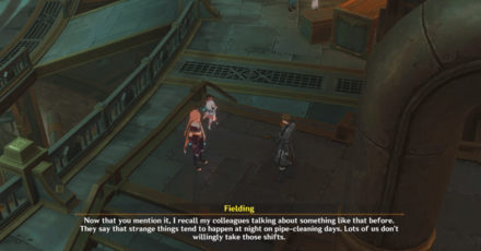 Genshin Impact - To The Stars Shining in the Depths - Talk to Fielding