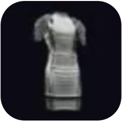 Hygroscopic Dress with Bejeweled Sleeves