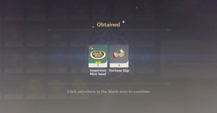 Genshin - Welfare Meals Map - Gives a Meal and Fortune Slip