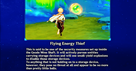 Genshin Impact - Flying Energy Thief Archive Info