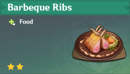 Genshin Impact - How to Get Barbeque Ribs and Effects