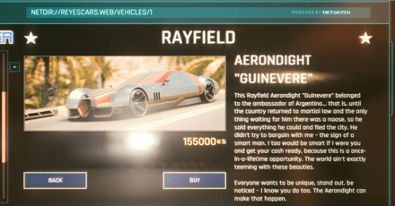 Cyberpunk 2077 Phantom Liberty - Rayfield Aerondight Guinevere