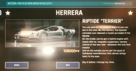 Cyberpunk 2077 Phantom Liberty - Herrera Riptide Terrier