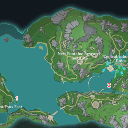 Genshin - 4.1 Fontaine Fishing Spots
