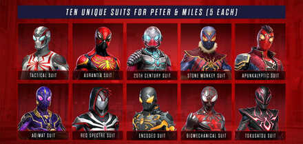 Spider-Man 2 - 10 Unique Suit Pre-Order Bonus