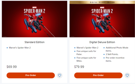 Spider-Man 2 - Standard vs Digital Deluxe